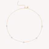 Gemstone Necklace Swiss Blue Topaz & 18ct Gold Vermeil