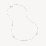 Gemstone Necklace Swiss Blue Topaz & Sterling Silver 925