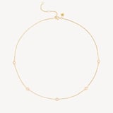 Gemstone Necklace Rose Quartz & 18ct Gold Vermeil