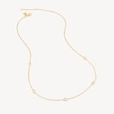 Gemstone Necklace Rose Quartz & 18ct Gold Vermeil