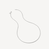 21-inch Rounded Box Chain Necklace Sterling Silver 925