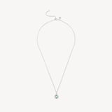 Gemstone Pendant Necklace Swiss Blue Topaz & Sterling Silver 925