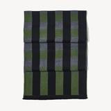 Exploded Check Wool Scarf Racing Green, Black & Grey Pure Wool