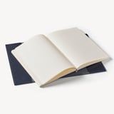 A5 Refillable Journal Grey & Navy Saffiano