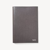 A5 Refillable Journal Grey & Navy Saffiano