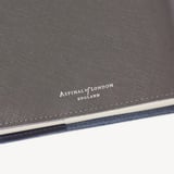 A5 Refillable Journal Grey & Navy Saffiano