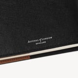 A5 Refillable Journal Black & Tan Saffiano
