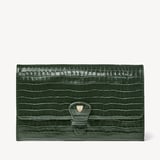 Travel Wallet Deep Shine Evergreen Small Croc