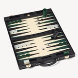 17-inch Backgammon Set Deep Shine Black Croc
