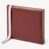 A4 Classic Leather Guest Book Merlot Pebble