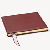 A4 Classic Leather Guest Book Merlot Pebble