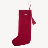 Luxury Personalised Christmas Stocking Nutcracker Soldier Embroidery on Red Velvet
