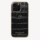 iPhone 15 Pro Max Case Deep Shine Black Croc