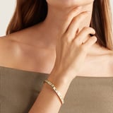 Thin Bee Bangle Ivory Enamel & 18ct Gold Plated