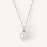 Arabella Teardrop Pendant Necklace 0.09ct Diamond