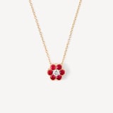 Athena Cluster Pendant Necklace 0.12ct Diamond