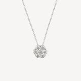 Monaco Diamond Cluster Pendant Necklace 1.0ct Diamond