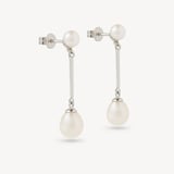 Eclipse Drop Earrings Freshwater Pearl