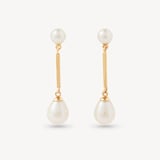 Eclipse Drop Earrings Freshwater Pearl