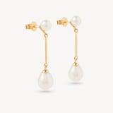 Eclipse Drop Earrings Freshwater Pearl