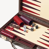 15-inch Backgammon Set Deep Shine Amazon Brown Croc