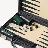 15-inch Backgammon Set Deep Shine Black Croc