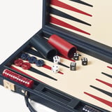 15-inch Backgammon Set Navy Pebble