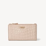 Mayfair® Coin & Card Wallet Soft Taupe Patent Croc