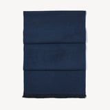 Reversible Merino Wool Scarf Navy & Grey