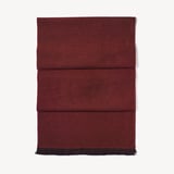 Reversible Merino Wool Scarf Merlot & Grey