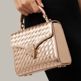 Midi Mayfair® Champagne Metallic Woven Leather