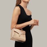Midi Mayfair® Champagne Metallic Woven Leather