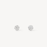 Monaco Diamond Cluster Stud Earrings 0.50ct Diamond