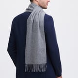 Pure Cashmere Scarf Light Grey 