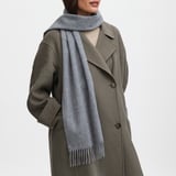 Pure Cashmere Scarf Light Grey 