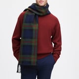 Premium Merino Wool Oversized Scarf House of Aspinal Tartan