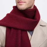 Reversible Merino Wool Scarf Merlot & Grey