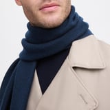 Reversible Merino Wool Scarf Navy & Grey