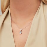 Aphrodite Teardrop Pendant Necklace 0.10ct Diamond