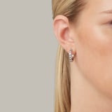 Sapphire & Diamond Hoop Earrings 0.22ct Diamond
