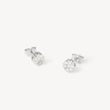 Monaco Diamond Cluster Stud Earrings 0.50ct Diamond