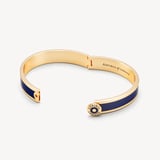 Enamel Bangle Navy Enamel & 18ct Gold Plated