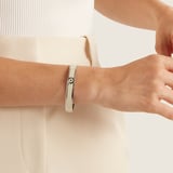 Enamel Bangle Ivory Enamel & Palladium Silver Plated