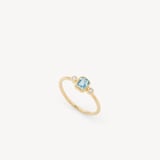 Gemstone Ring Swiss Blue Topaz & 18ct Gold Vermeil