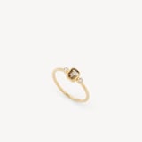 Gemstone Ring Smoky Quartz & 18ct Gold Vermeil