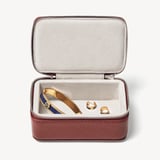 Medium Travel Jewellery Case Merlot Pebble