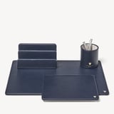 Desk Set Collection Navy Pebble