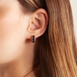 Enamel Huggie Earrings Navy Enamel & 18ct Gold Plated
