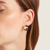 Enamel Hoop Earrings Navy Enamel & 18ct Gold Plated