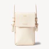 Ella Crossbody Phone Pouch Ivory Pebble